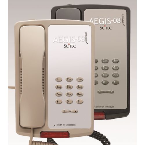 Aegis P-08 Basic Single-Line Telephone, Black